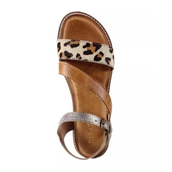 Diba True NEW Women’s Leopard Print And Gold Leather  Fiesta Time Sandals 8.5 - Picture 2 of 3